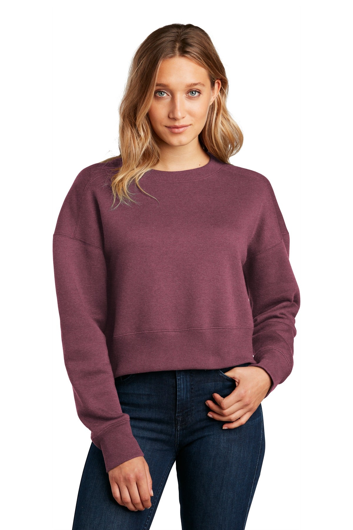 District ® Women's Perfect Weight ® Fleece Cropped Crew