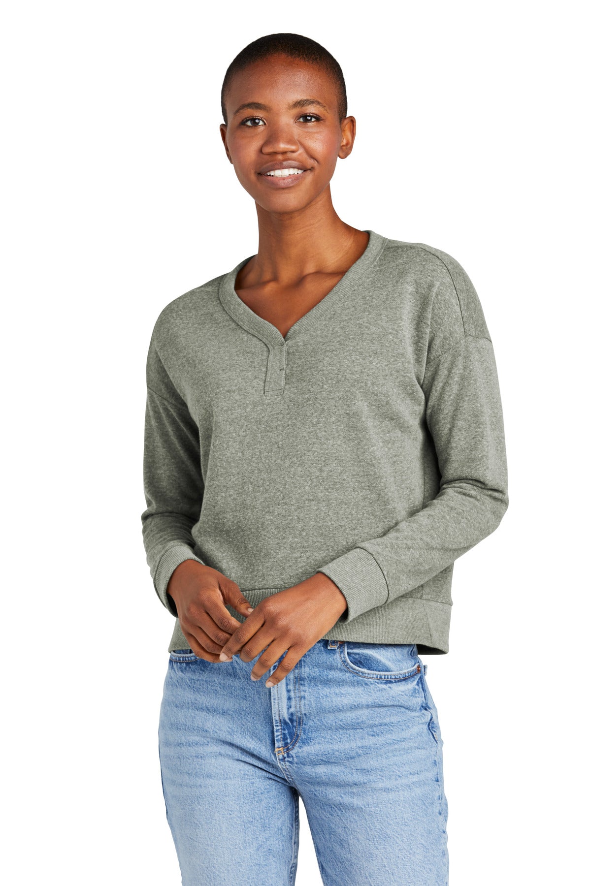 District® Women's Perfect Tri® Fleece V-Neck Sweatshirt