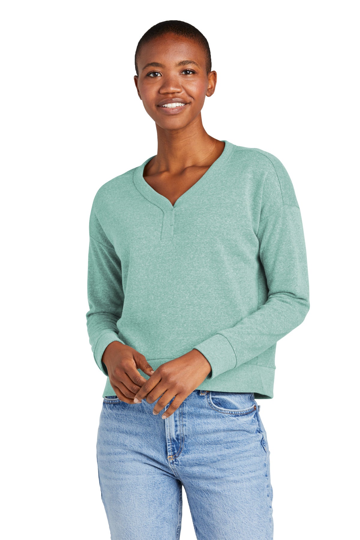 District® Women's Perfect Tri® Fleece V-Neck Sweatshirt