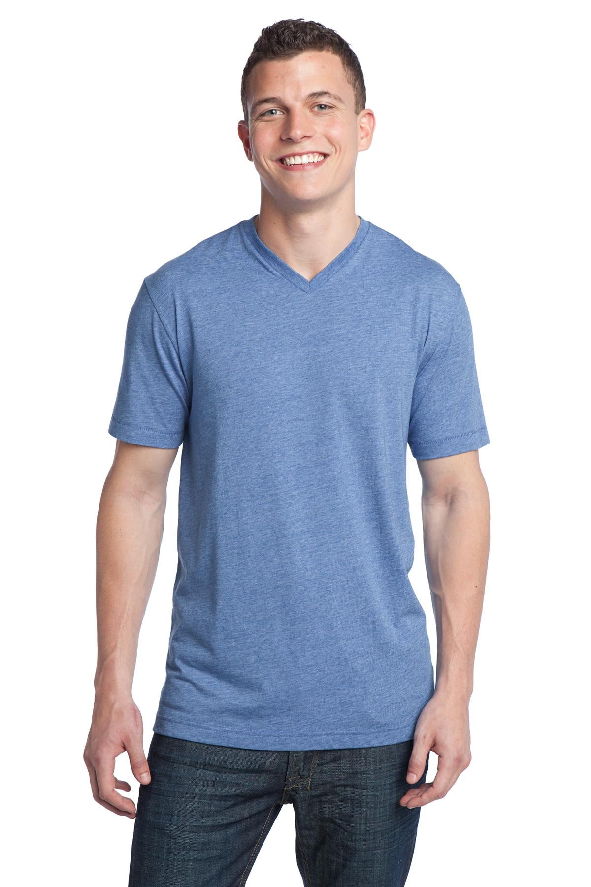 DISCONTINUED District® - Young Mens Tri-Blend V-Neck Tee