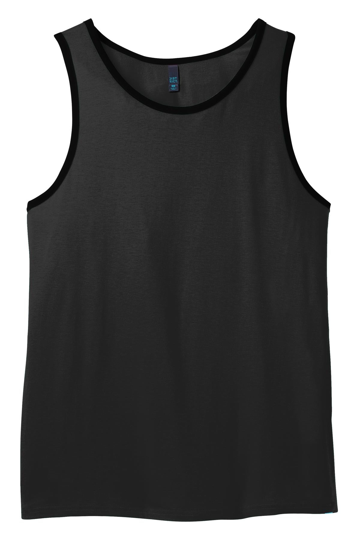 DISCONTINUED District® - Young Mens Cotton Ringer Tank