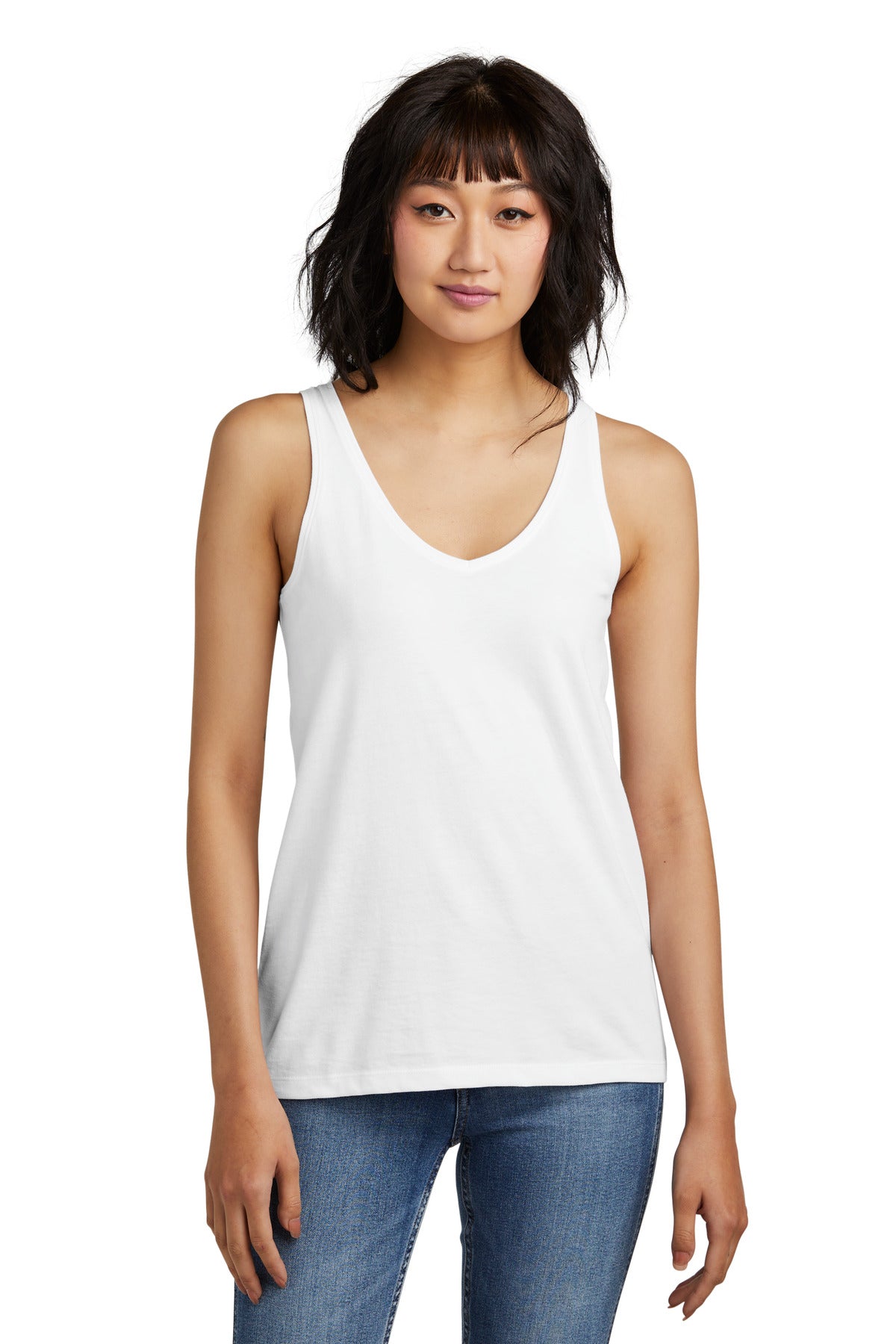 District® Women's Perfect Blend® CVC V-Neck Tank