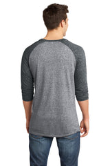 DISCONTINUED District® - Young Mens Microburn® 3/4-Sleeve Raglan Tee