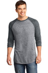 DISCONTINUED District® - Young Mens Microburn® 3/4-Sleeve Raglan Tee