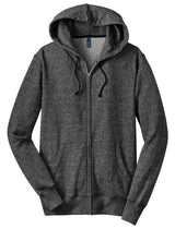 DISCONTINUED District® - Young Mens Marled Fleece Full-Zip Hoodie