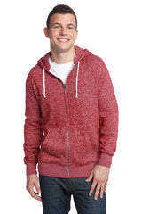 DISCONTINUED District® - Young Mens Marled Fleece Full-Zip Hoodie