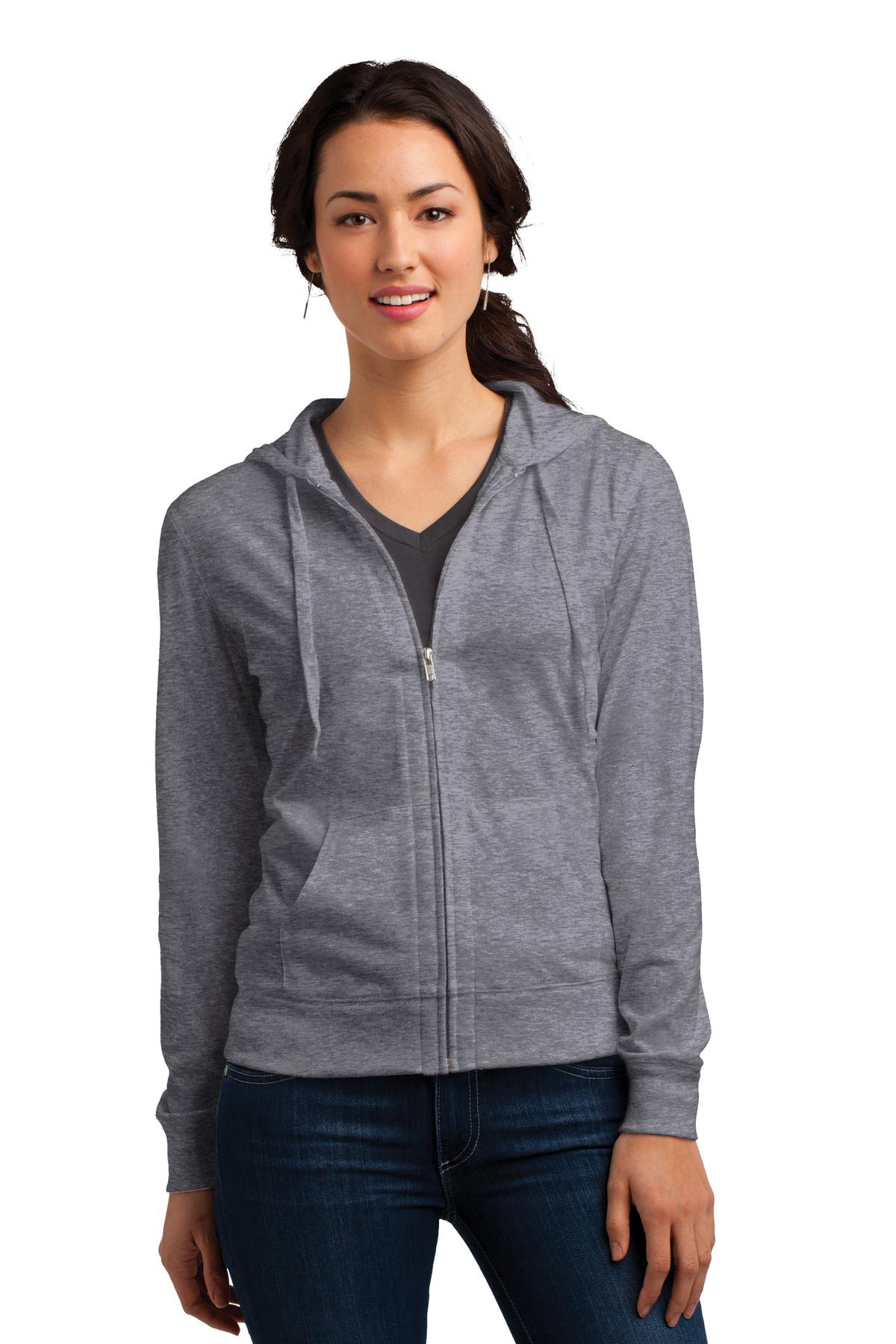 District® Women's Fitted Jersey Full-Zip Hoodie