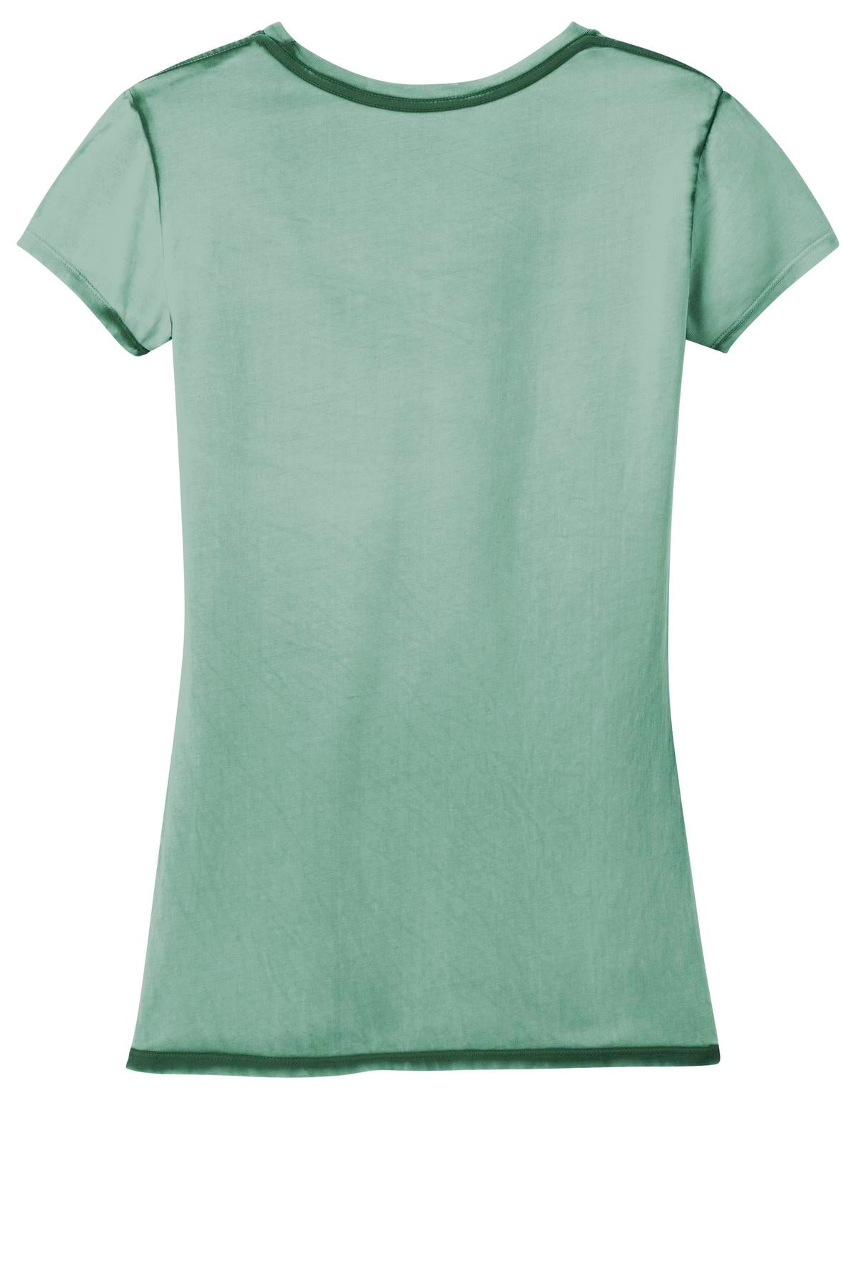 DISCONTINUED District® - Juniors Faded Rounded Deep V-Neck Tee