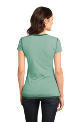 DISCONTINUED District® - Juniors Faded Rounded Deep V-Neck Tee