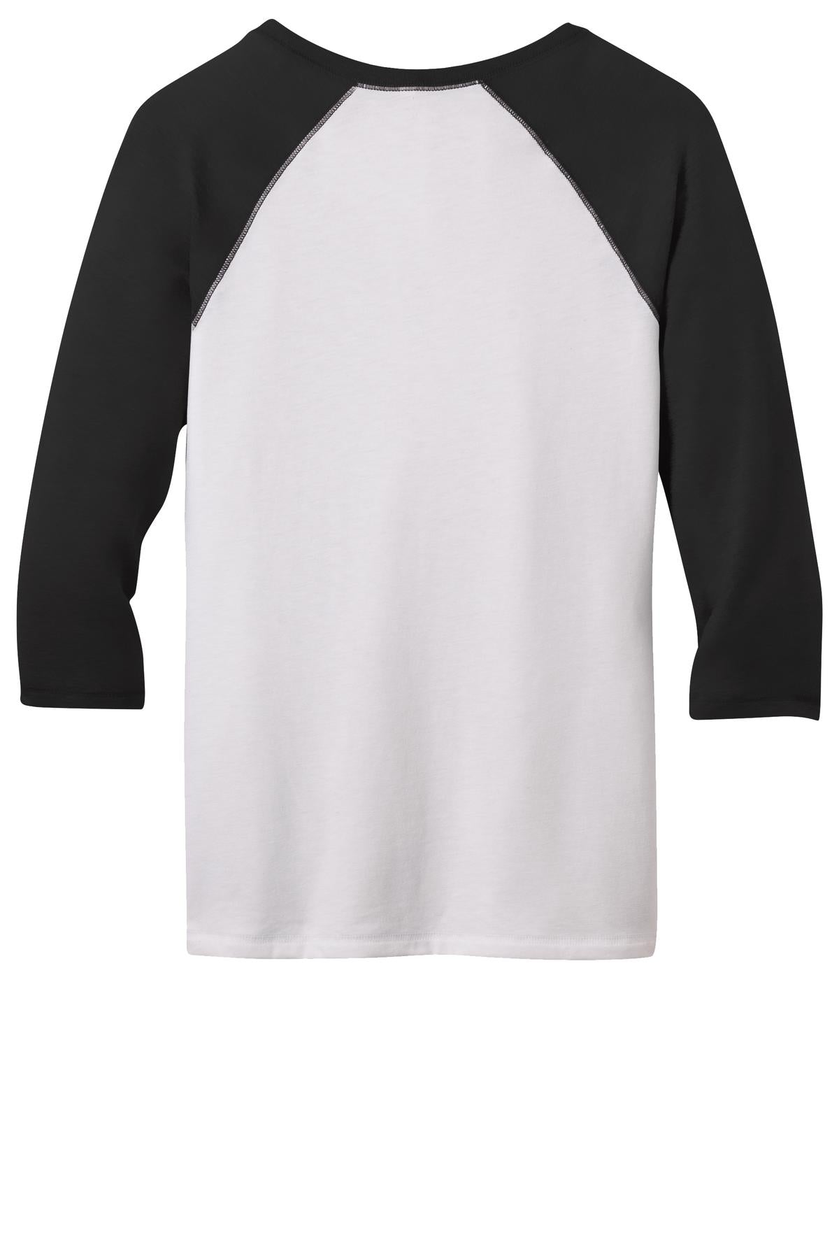 DISCONTINUED District® - Juniors 50/50 3/4-Sleeve Raglan Tee