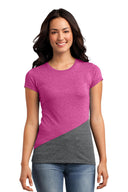 District® Juniors Tri-Blend Pieced Crewneck Tee