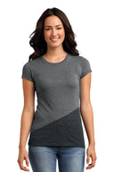 District® Juniors Tri-Blend Pieced Crewneck Tee