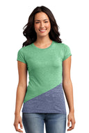 District® Juniors Tri-Blend Pieced Crewneck Tee