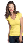 DISCONTINUED District® - Juniors Cotton/Spandex Banded V-Neck Tee