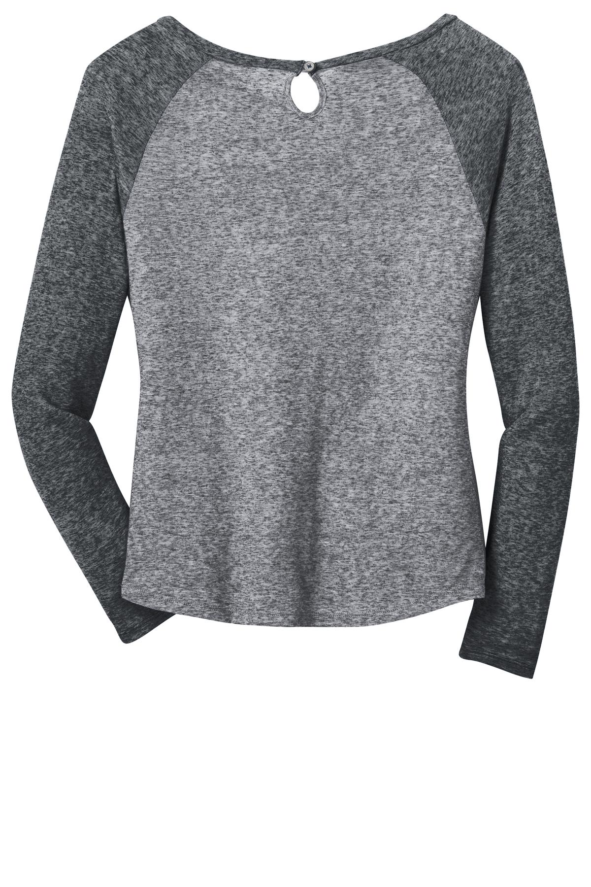 DISCONTINUED District® - Juniors Microburn® Long Sleeve Raglan Tee