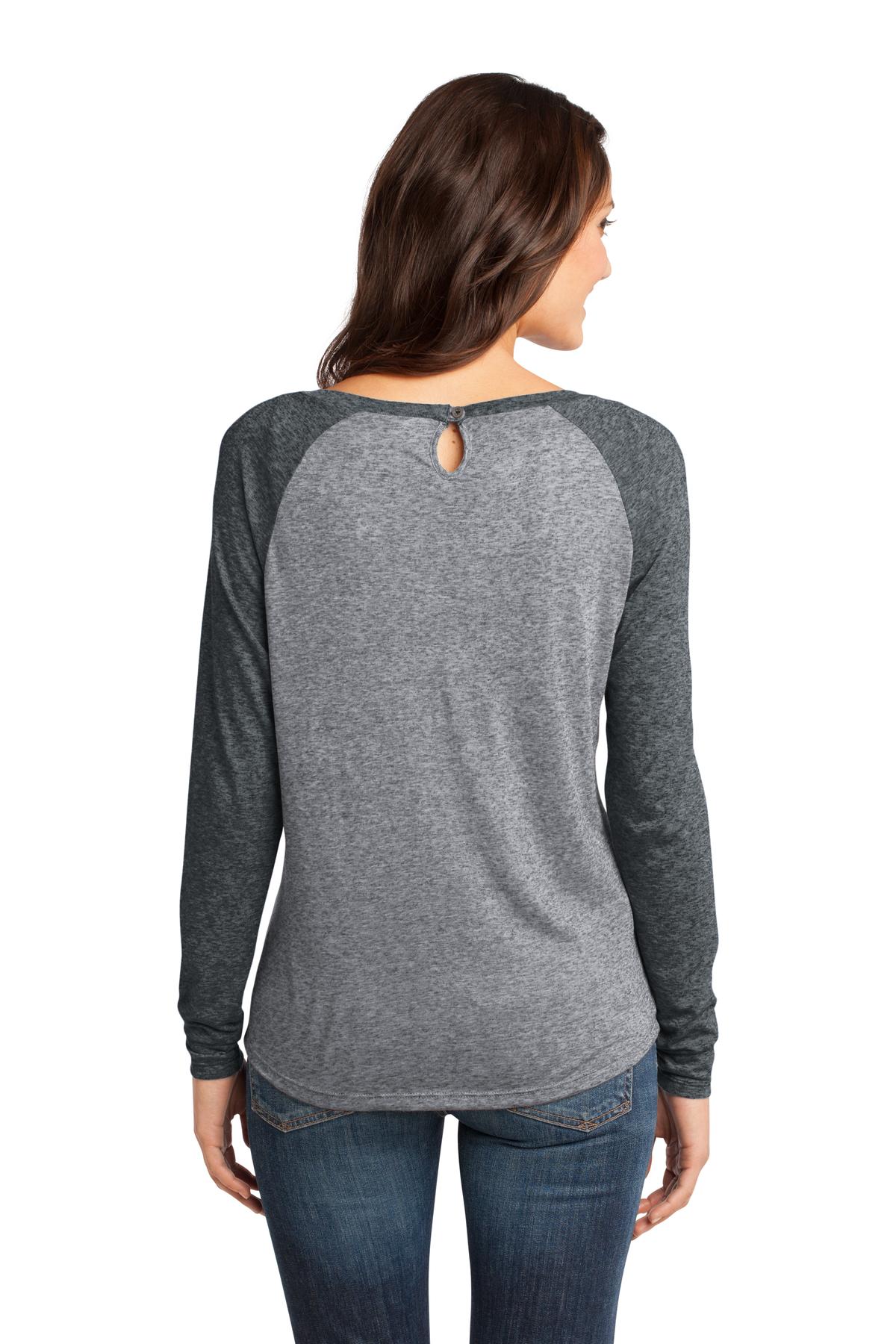 DISCONTINUED District® - Juniors Microburn® Long Sleeve Raglan Tee