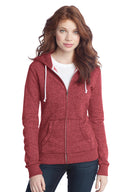 Sudadera con capucha de forro polar jaspeado con cremallera completa para juniors District®