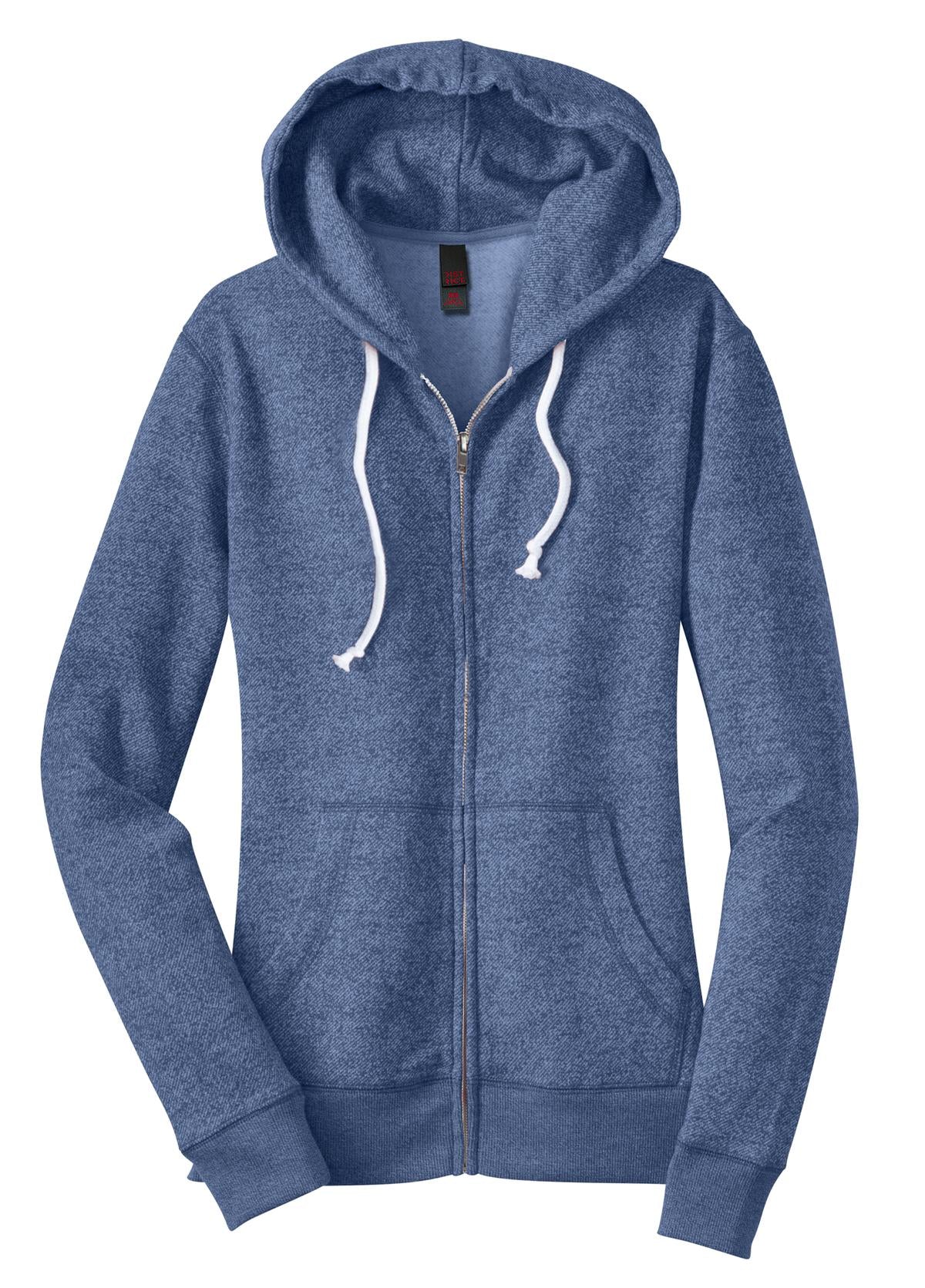 DISCONTINUED District® - Juniors Marled Fleece Full-Zip Hoodie