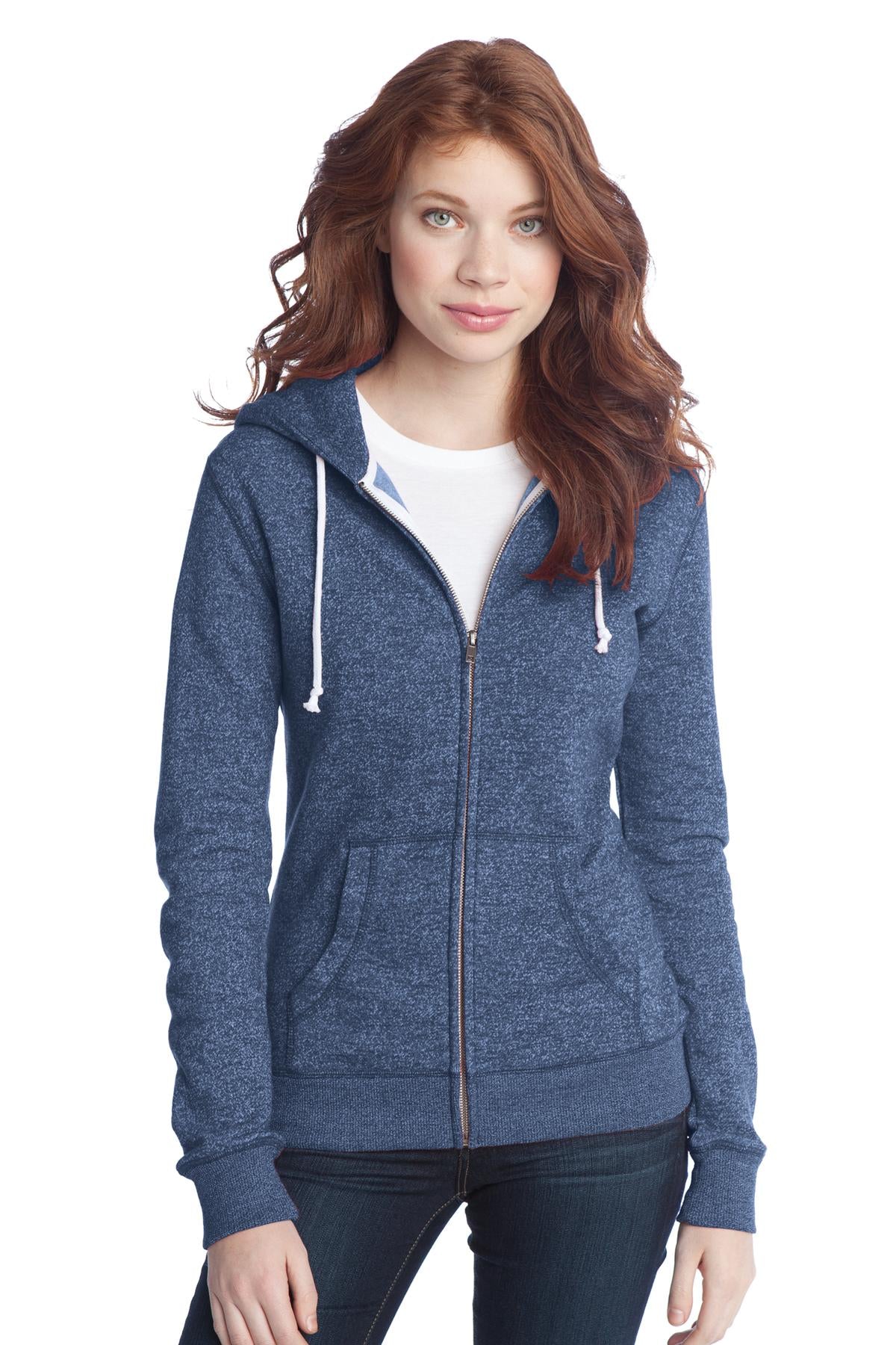 DISCONTINUED District® - Juniors Marled Fleece Full-Zip Hoodie