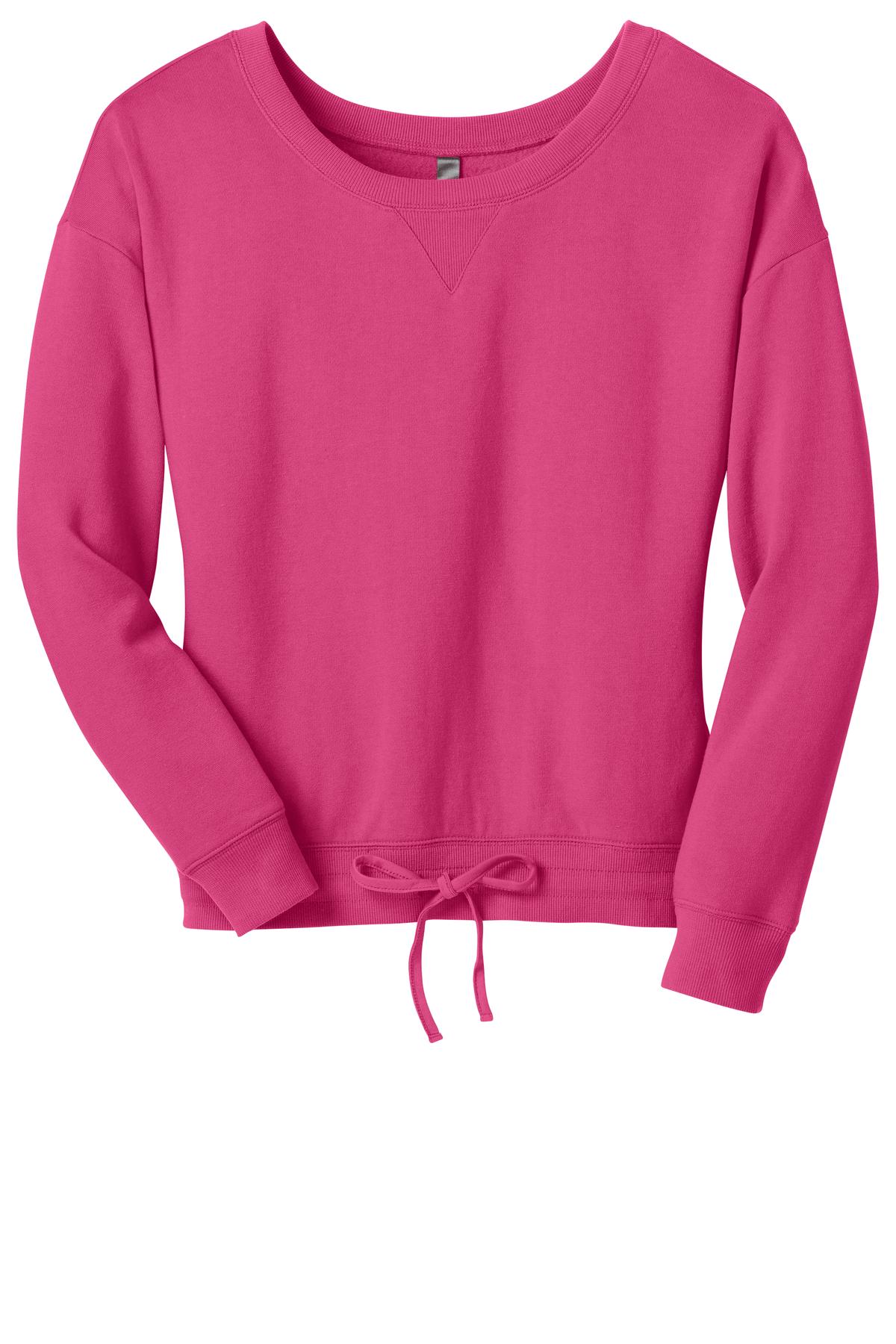 DISCONTINUED District® - Juniors Core Fleece Wide Neck Pullover