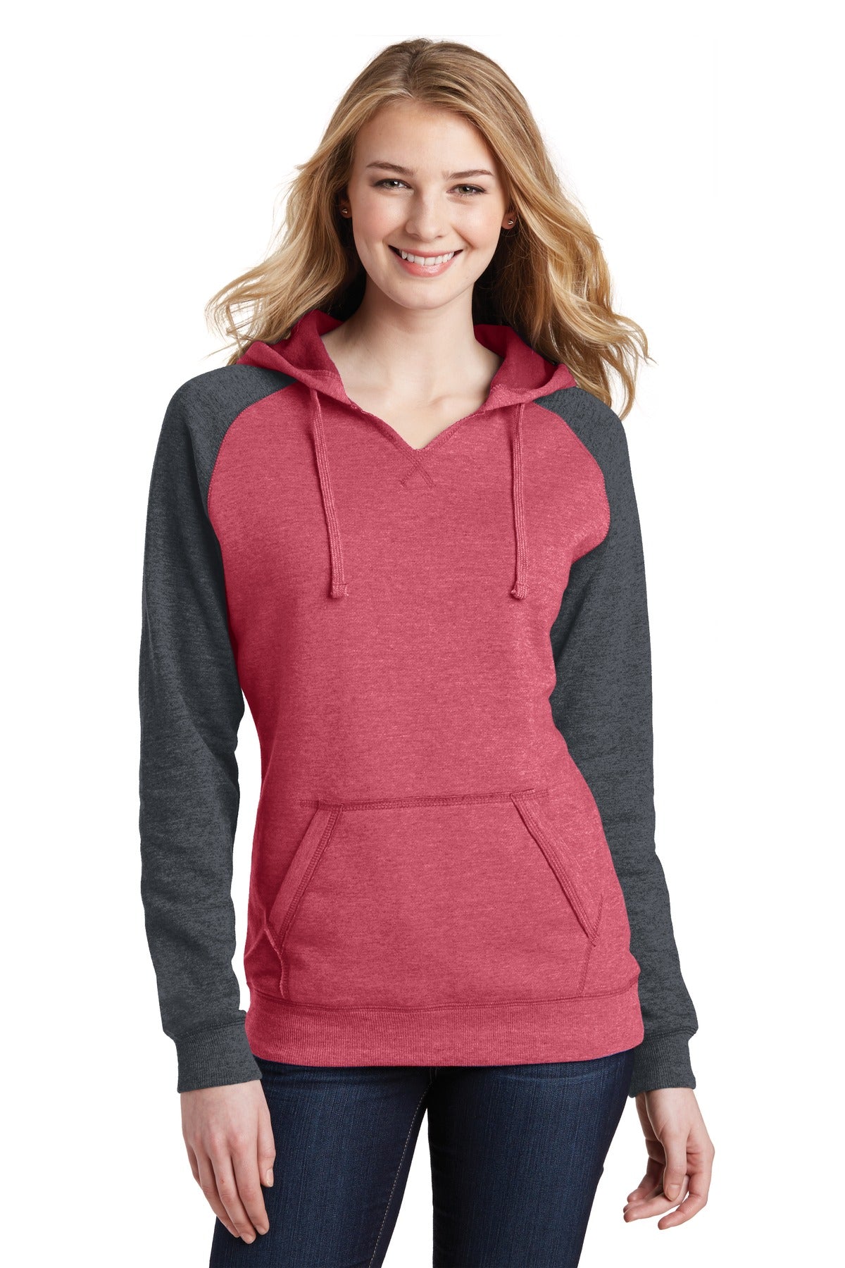 District® Women's Lightweight Fleece Raglan Hoodie