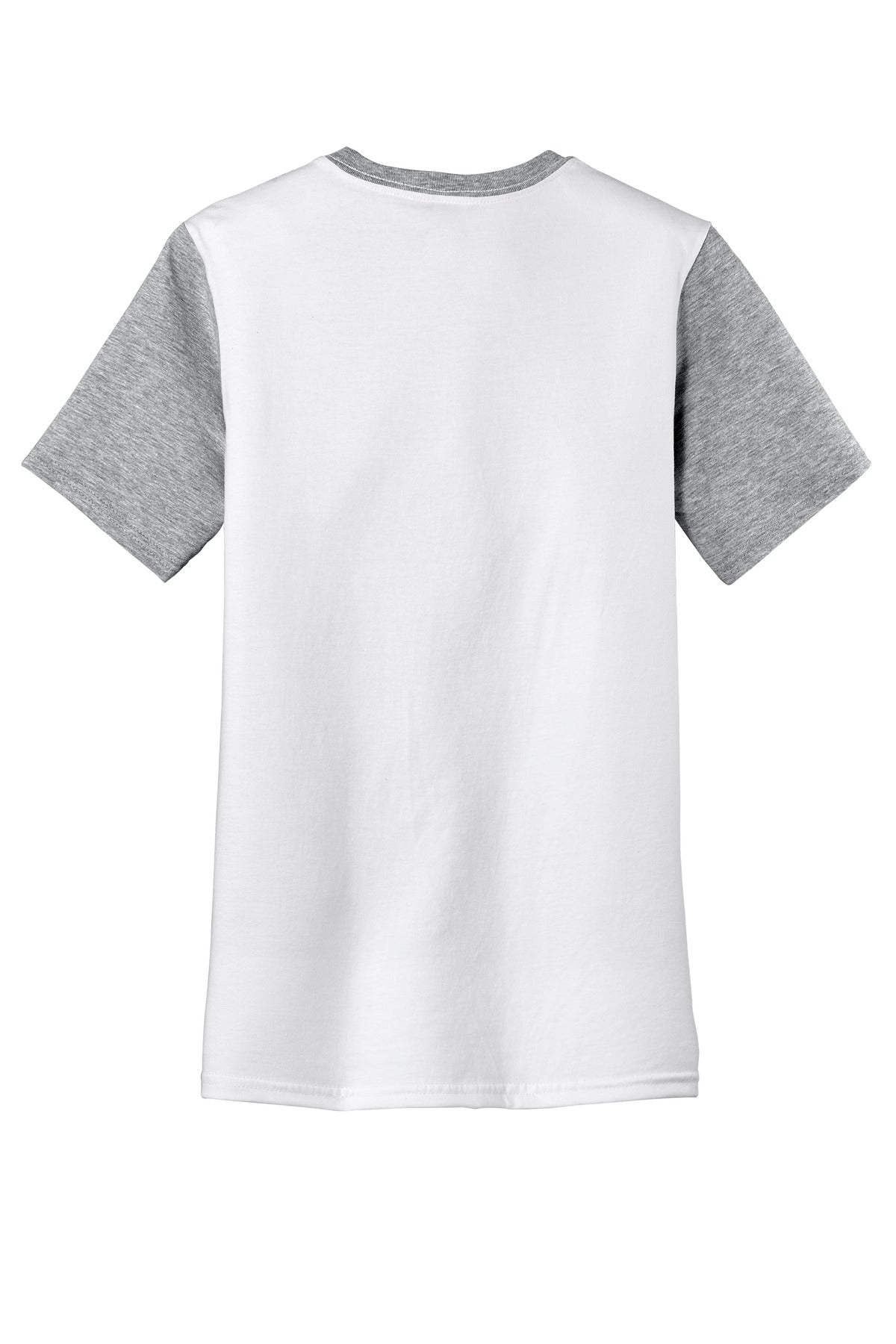 DISCONTINUED District® Young Mens Very Important Tee® with Contrast Sleeves and Pocket