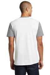 DISCONTINUED District® Young Mens Very Important Tee® with Contrast Sleeves and Pocket