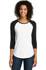 DISCONTINUED District® Women's Fitted Very Important Tee® 3/4-Sleeve Raglan