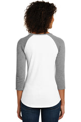 DISCONTINUED District® Women's Fitted Very Important Tee® 3/4-Sleeve Raglan