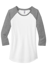 DISCONTINUED District® Women's Fitted Very Important Tee® 3/4-Sleeve Raglan