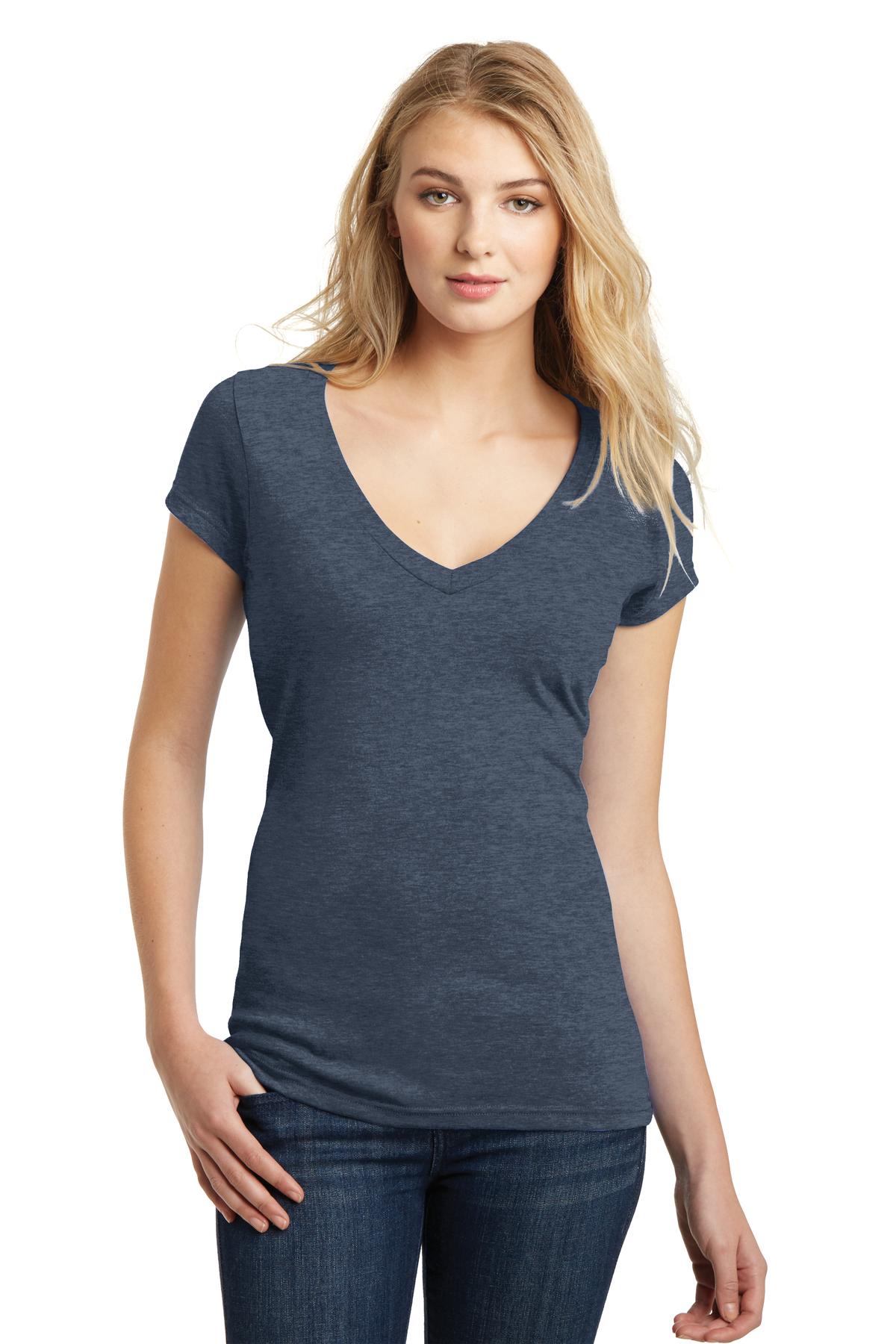 DISCONTINUED District® Juniors Very Important Tee® Deep V-Neck