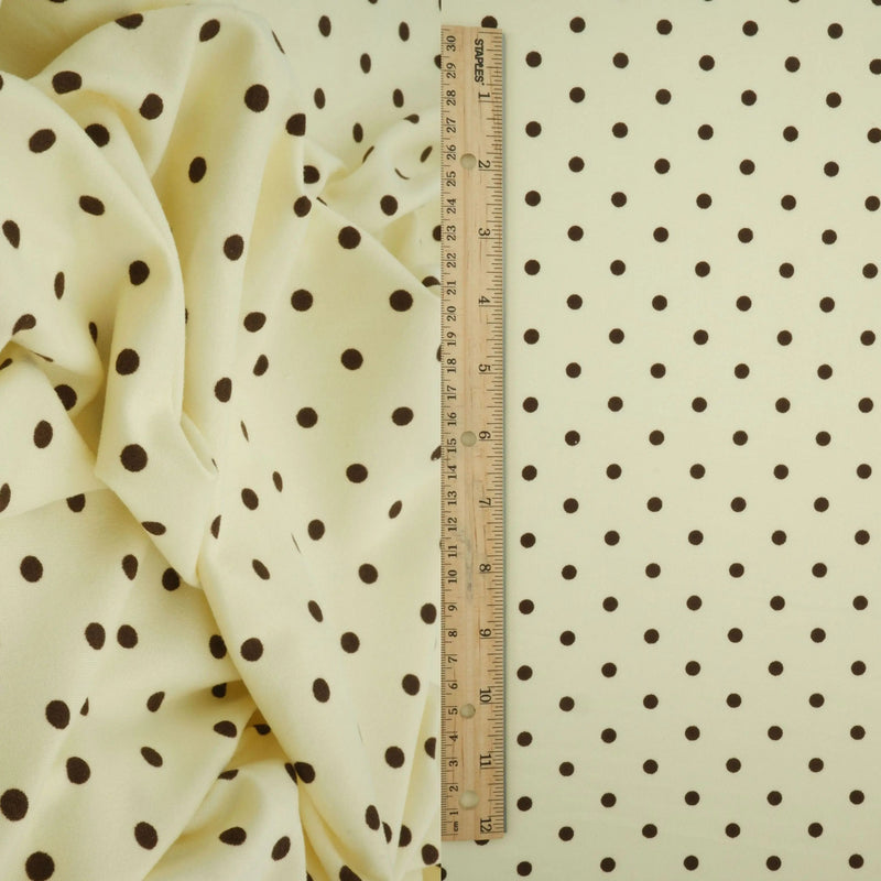 DTY Brushed Polka Dot Digital Print Knit Fabric 58/60" Wide – 170 GSM