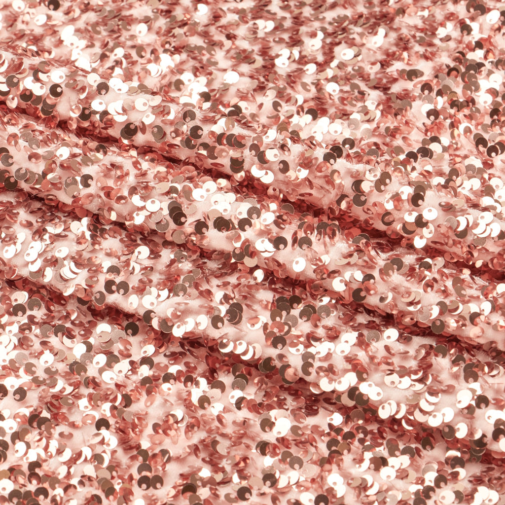 Duchess Stretch Velvet Sequin Polyester Spandex Fabric - Embroidered Sequins, 46/47" Width, 2-Way Stretch (1 Yard)