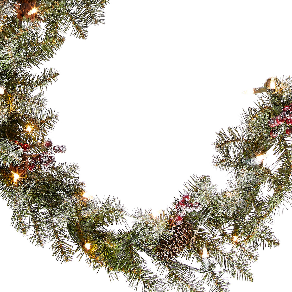 9FT Pre-Lit Dunhill Fir Garland with Clear Lights