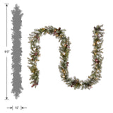 Pre-Lit Dunhill Fir Garland with Clear Lights, 9 Foot