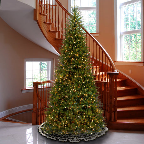 10ft Pre-Lit Dunhill Fir Slim Christmas Tree with Clear Lights