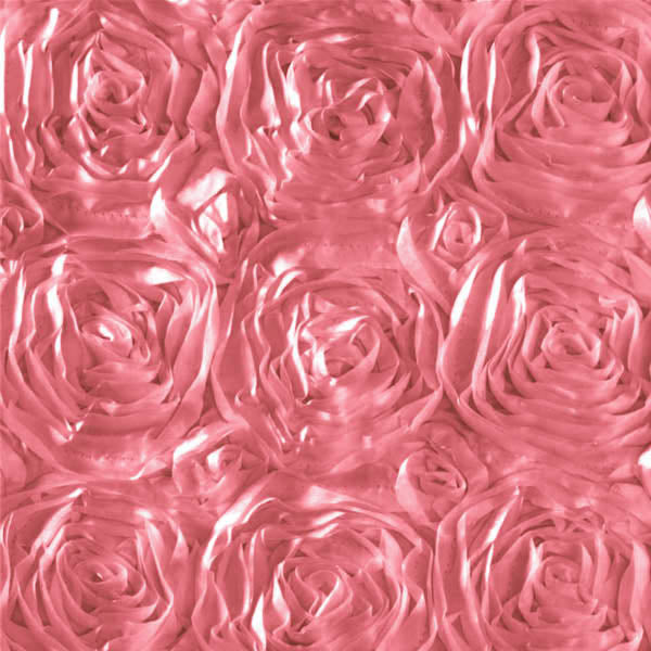 Dusty Rose Rosette Satin Fabric,