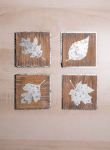 5.5" x 5.5" Tin Galvanized Leaf Wall Decor
