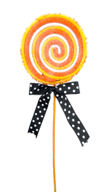 23" x 5" Orange and White Lollipop Spray