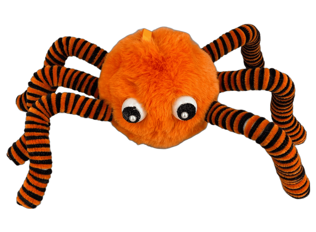 5" x 15" Orange Faux Fur Spider