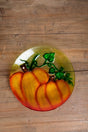 Painted Glass Harvest Pumpkin Plate
