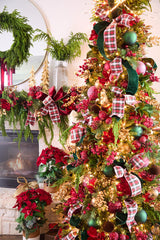 24" Potted Poinsettia Classic Red Christmas Floral Décor