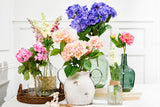 24" Purple Hydrangea Bush Artificial Floral Arrangement with Vibrant Full Bloom Stems for Centerpieces Vases and Elegant Home or Event Decor