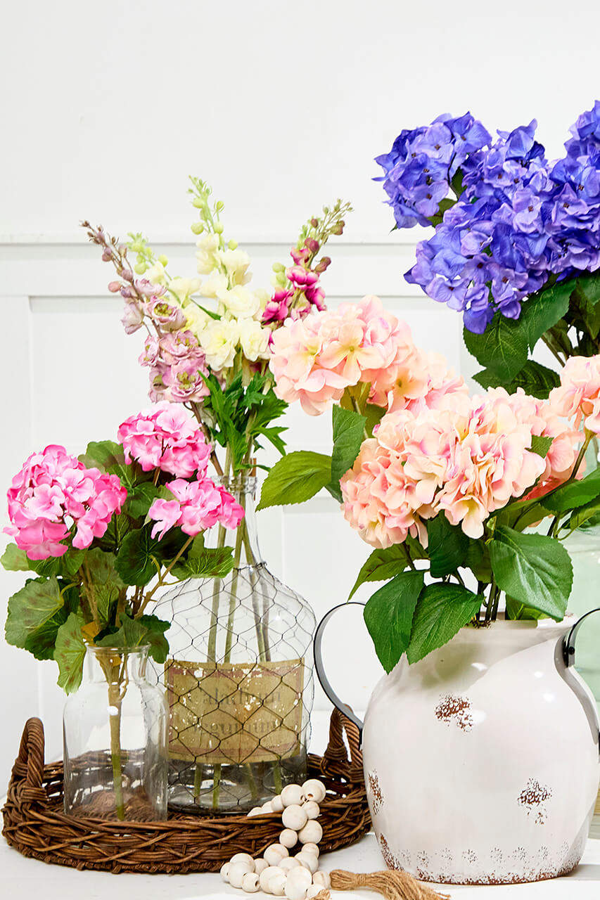 27" Dried Delphinium Stem
