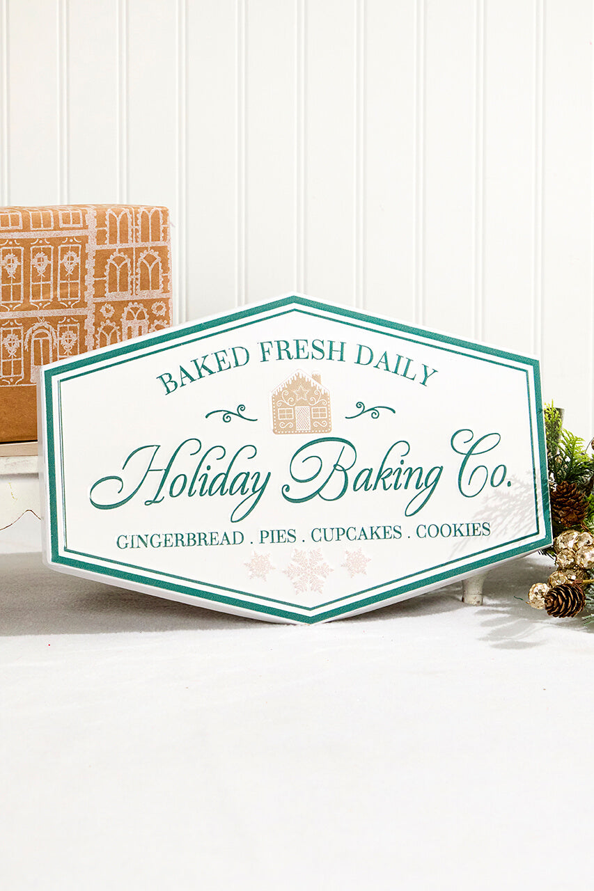 14" Holiday Baking Company Metal Sign