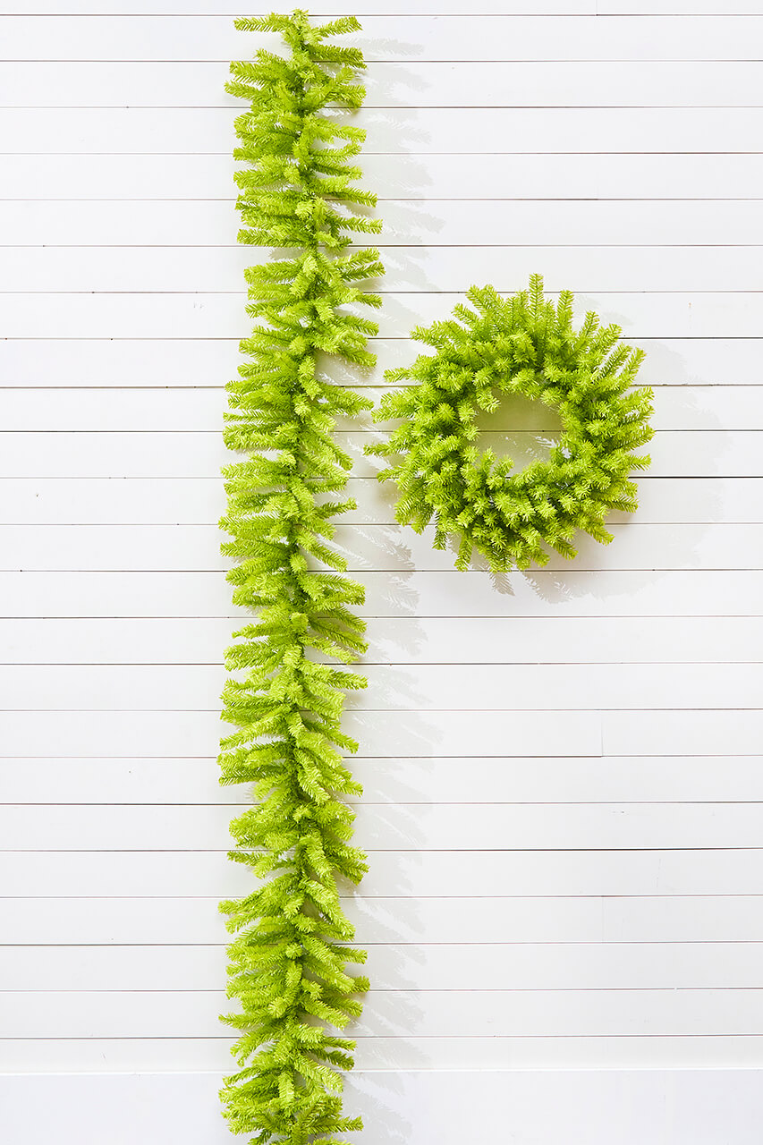 9' x 14" Lime Green Garland