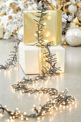 25' Platinum Elite Cluster Lights - 760L Warm White (Green Cord)