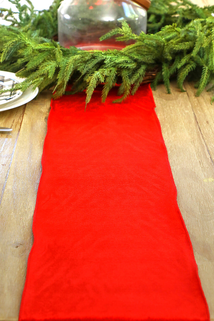 8 Inch x 9 Foot Red Table Runner on Roll