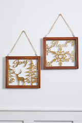 10” Wood Christmas Wall Sign