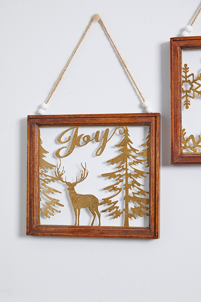 10” Wood Christmas Wall Sign